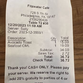 Fitzwater Cafe - Great prices for the quality and amount of food you get here. - Breakfast & Brunch Near Me - Philadelphia, Pennsylvania Fitzwater Cafe - Great prices for the quality and amount of food you get here. - Breakfast & Brunch Near Me - Philadelphia, Pennsylvania