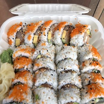 Sushi Aji - House roll, chopped scallop roll, salmon and avocado roll - Sushi Bars Near Me - Vancouver, British Columbia Sushi Aji - House roll, chopped scallop roll, salmon and avocado roll - Sushi Bars Near Me - Vancouver, British Columbia