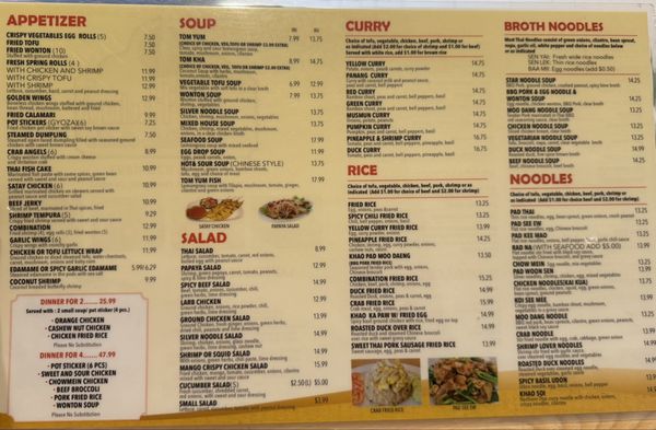 Menu photo 2 Thai Hachapi Tehachapi, CA