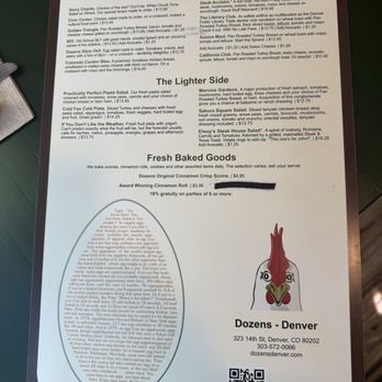 Dozens - Lunch menu - Breakfast & Brunch Near Me - Denver, Colorado