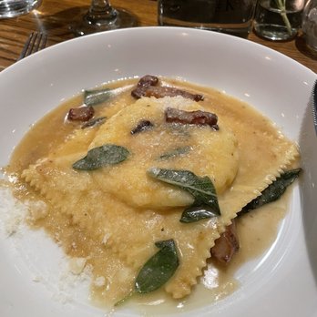 Fox & The Knife - Ravioli carbonara - presentation was good but pasta was not cooked all the way through - Wine Bars Near Me - Boston, Massachusetts Fox & The Knife - Ravioli carbonara - presentation was good but pasta was not cooked all the way through - Wine Bars Near Me - Boston, Massachusetts