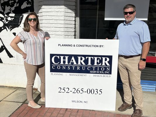 Photo of Redsquare Signs - Wilson, NC, US. Charter Construction Site Sign