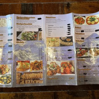 The Momo World - One side of the menu - Himalayan/Nepalese Near Me - Chicago, Illinois