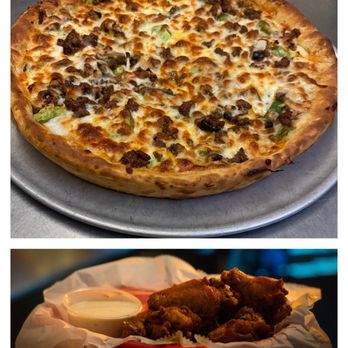 E'z Place - a pizza and a basket of fried chicken - Pizza Near Me - Omaha, Nebraska