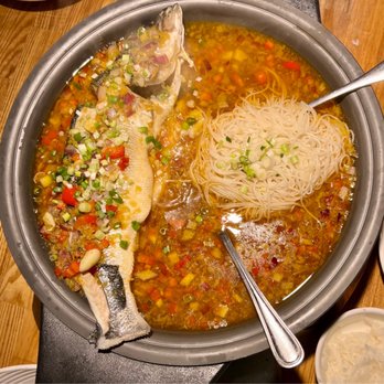 Ping’s Bistro - a bowl of soup with noodles and fish - Chinese Near Me - San Mateo, California Ping’s Bistro - a bowl of soup with noodles and fish - Chinese Near Me - San Mateo, California