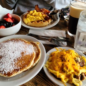 Fratelli Cafe - Sweet & savory waffle Wayans eggs Seasonal fruit Buttermilk pancake Nitro cold brew - Coffee & Tea Near Me - Los Angeles, California Fratelli Cafe - Sweet & savory waffle Wayans eggs Seasonal fruit Buttermilk pancake Nitro cold brew - Coffee & Tea Near Me - Los Angeles, California