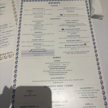 Harry's Restaurant - Drink menu - Breakfast & Brunch Near Me - Houston, Texas