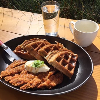 Joule - Sesame waffle with chicken fried steak, $20 and includes the brunch buffet. Best waffle ever!! - Korean Near Me - Seattle, Washington Joule - Sesame waffle with chicken fried steak, $20 and includes the brunch buffet. Best waffle ever!! - Korean Near Me - Seattle, Washington