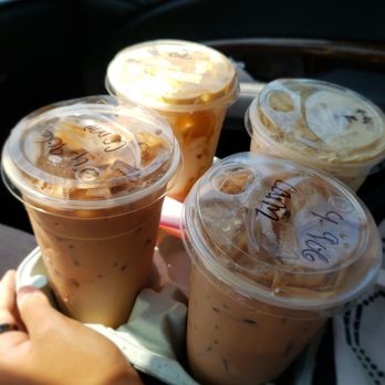Dutch Bros Coffee - Iced Kicker, Caramelizer, Cocomo, and Golden Eagle. Medium size! Nothing special with Golden Eagle, but the others were quite delicious - Coffee & Tea Near Me - Yucaipa, California