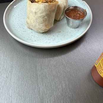 Gold Land BBQ - Breakfast burrito with bacon and chorizo. - Barbeque Near Me - San Luis Obispo, California Gold Land BBQ - Breakfast burrito with bacon and chorizo. - Barbeque Near Me - San Luis Obispo, California