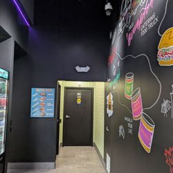 Washrooms are at the back.