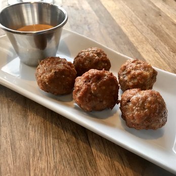 Centro Bar & Kitchen - Pork meatballs with a spicy aioli - Tapas/Small Plates Near Me - Reno, Nevada Centro Bar & Kitchen - Pork meatballs with a spicy aioli - Tapas/Small Plates Near Me - Reno, Nevada