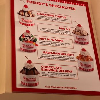 Freddy's Frozen Custard & Steakburgers - Yummy desserts! - Ice Cream & Frozen Yogurt Near Me - Durango, Colorado Freddy's Frozen Custard & Steakburgers - Yummy desserts! - Ice Cream & Frozen Yogurt Near Me - Durango, Colorado