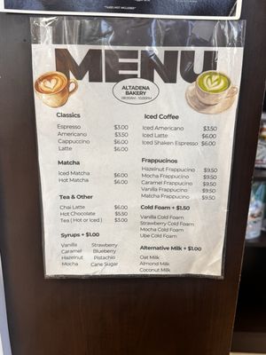 Menu photo 2 Altadena Bakery Burbank, CA