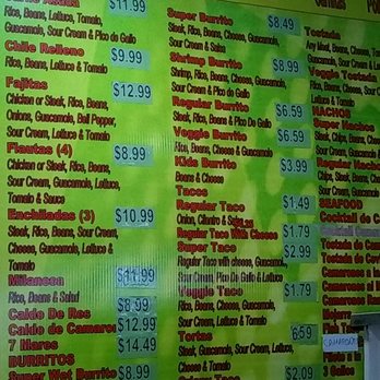 Taqueria 3 Gallos - Menu board - Mexican Near Me - Bakersfield, California