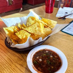 Complimentary chips & salsa Complimentary chips & salsa