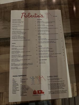Menu photo 8 Roberta's Culver City, CA