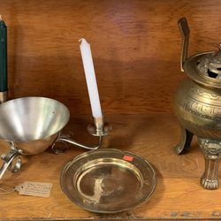 Green & White - Unique, vintage altar ware