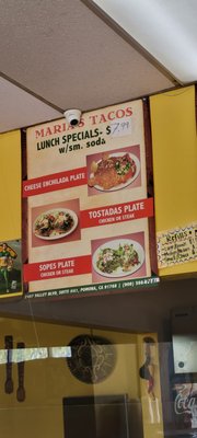 Menu photo 8 Maria's Tacos Pomona, CA