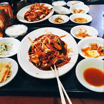 Korea Restaurant - Spicy Chicken with side dishes - Korean Near Me - Minneapolis, Minnesota Korea Restaurant - Spicy Chicken with side dishes - Korean Near Me - Minneapolis, Minnesota