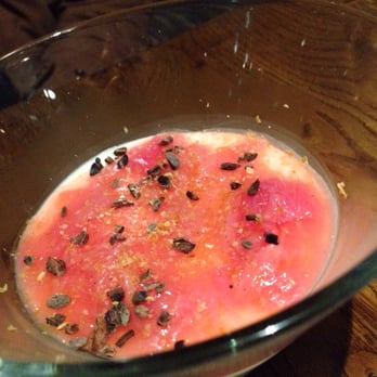 Osteria - Vanilla panna cotta champagne rhubarb - Italian Near Me - London, XGL