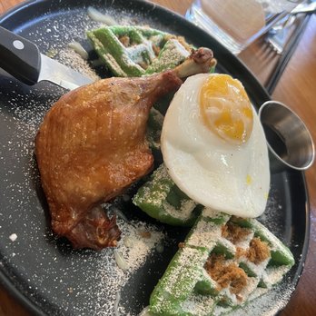 Bone Kettle - Duck and pandan waffle - Breakfast & Brunch Near Me - Pasadena, California Bone Kettle - Duck and pandan waffle - Breakfast & Brunch Near Me - Pasadena, California