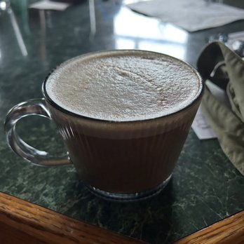 Pangaea Guild Hall - hazelnut & cinnamon latte, ordered from the pride month specials menu (known as the brokeback mountain latte during that time) - Coffee & Tea Near Me - Redmond, Oregon