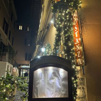 Hostaria Costanza - Outside menu. - Italian Near Me - Rome, RM Hostaria Costanza - Outside menu. - Italian Near Me - Rome, RM