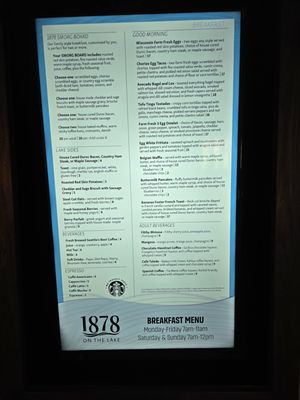 Menu photo 7 1878 on the Lake Delavan, WI