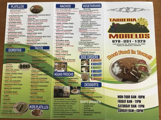 Menu photo 7 Taqueria Morelos Marietta, GA Menu photo 7 Taqueria Morelos Marietta, GA
