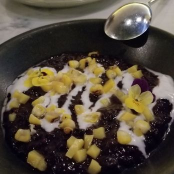 Bone Kettle - DineLA #6, July 2018 Summer Edition, Dinner Menu $29. Dessert: Black Rice Pudding topped with sweet corn and light cream sauce on top, yum! - Breakfast & Brunch Near Me - Pasadena, California Bone Kettle - DineLA #6, July 2018 Summer Edition, Dinner Menu $29. Dessert: Black Rice Pudding topped with sweet corn and light cream sauce on top, yum! - Breakfast & Brunch Near Me - Pasadena, California