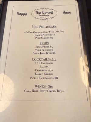 Menu photo 3 The Summit Bar New York, NY