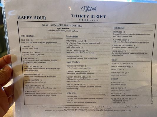 Menu photo 3 Thirty Eight Urban Honolulu, HI Menu photo 3 Thirty Eight Urban Honolulu, HI