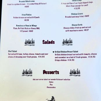 Bennett Springs State Park Dining Lodge - Menu : appetizers, salads, and desserts - Parks Near Me - Lebanon, Missouri Bennett Springs State Park Dining Lodge - Menu : appetizers, salads, and desserts - Parks Near Me - Lebanon, Missouri
