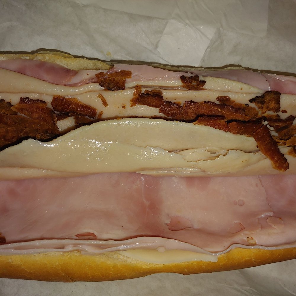 Paulie's Poboys - Ham, Turkey, bacon, and provolone with mayo - Sandwiches Near Me - Houston, Texas Paulie's Poboys - Ham, Turkey, bacon, and provolone with mayo - Sandwiches Near Me - Houston, Texas