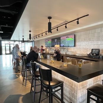 Rollertown Beerworks - Bar downstairs - Breweries Near Me - Frisco, Texas