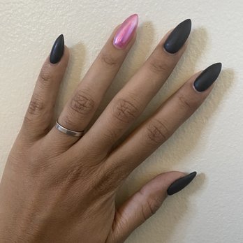 Purity Nail Salon - $75.00 Stiletto short acrylic nails: 2-chrome 8-matte. - Nail Salons Near Me - Studio city, California Purity Nail Salon - $75.00 Stiletto short acrylic nails: 2-chrome 8-matte. - Nail Salons Near Me - Studio city, California
