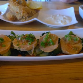 Japas - Took the photo before I tasted. Monk Fish liver that were frozen on the inside & super freezer burnt. - Bars Near Me - Toronto, Ontario