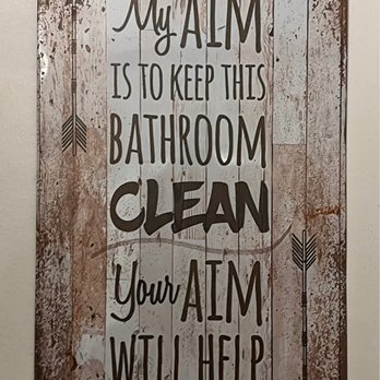 When Pigs Fly BBQ - a bathroom sign - Barbeque Near Me - Monroe, Georgia