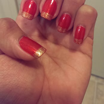 Four Seasons Nails Salon - Niner colors, ready just in time for Sundays game! Great service - Nail Salons Near Me - Millbrae, California