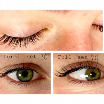 Juicyeyelash - Single lashes Natural set 30/30 vs Full set 70/70 - Eyelash Service Near Me - San Francisco, California