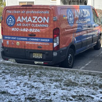 Amazon Air Duct Cleaning - Truck signage of company - Air Duct Cleaning Near Me - White Plains, New York