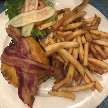 Fran's Restaurant - Banquet burger + fries (side note: no onions on burger but it's made with chopped onions throughout would have been good to know before) - Diners Near Me - Toronto, Ontario Fran's Restaurant - Banquet burger + fries (side note: no onions on burger but it's made with chopped onions throughout would have been good to know before) - Diners Near Me - Toronto, Ontario