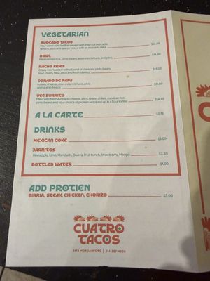 Menu photo 3 Cuatro Tacos St. Louis, MO
