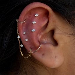 Laughing Buddha Seattle - Triple flat with mixed metals and diamonds by John F @piercedbyjohn on Insta