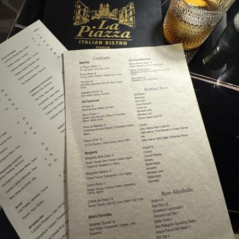 La Piazza - Drink and dinner Menu - Italian Near Me - Visalia, California