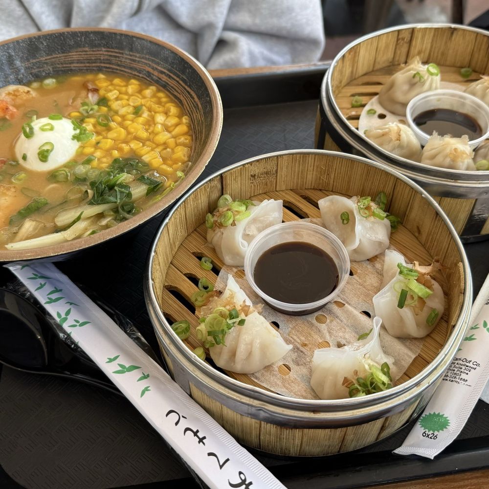 Neo Ai Tallarin - Shrimp curry ramen, Shrimp Har Gow(Aka Dumpling), Steam Xiao Long Bao(Pork Soup Dumplings) - Asian Fusion Near Me - Miami Beach, Florida