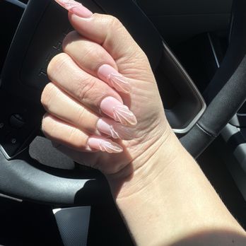 Luxe Nail and Spa Lounge - She'll Nails with gold cat eye, little baby pearl - Nail Salons Near Me - Torrance, California Luxe Nail and Spa Lounge - She'll Nails with gold cat eye, little baby pearl - Nail Salons Near Me - Torrance, California