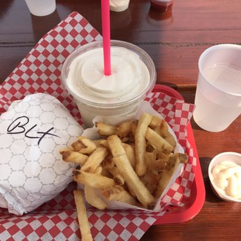 Small Cheval- Wicker Park - Bacon, Lettuce, & Tomato Cheeseburger w/ fries and vanilla shake - Burgers Near Me - Chicago, Illinois Small Cheval- Wicker Park - Bacon, Lettuce, & Tomato Cheeseburger w/ fries and vanilla shake - Burgers Near Me - Chicago, Illinois