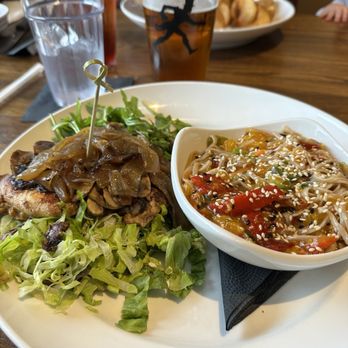 Cin Cin Burger BAR - Grilled chicken with noodles - Burgers Near Me - Winston-Salem, North Carolina